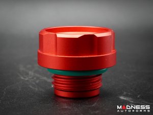 FIAT 500 Oil Cap - CFP - Red Anodized Billet - w/ Scorpion Logo FIAT 500 Oil Cap - CFP - Red Anodized Billet - w/ Scorpion Logo